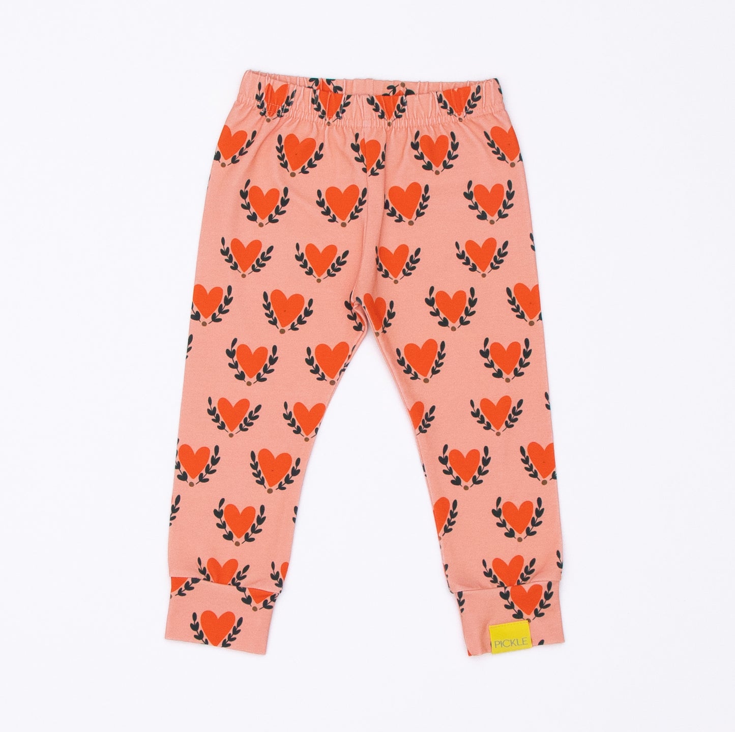 Hearts Leggings from the baby and kids clothing collection at Pickle UK.