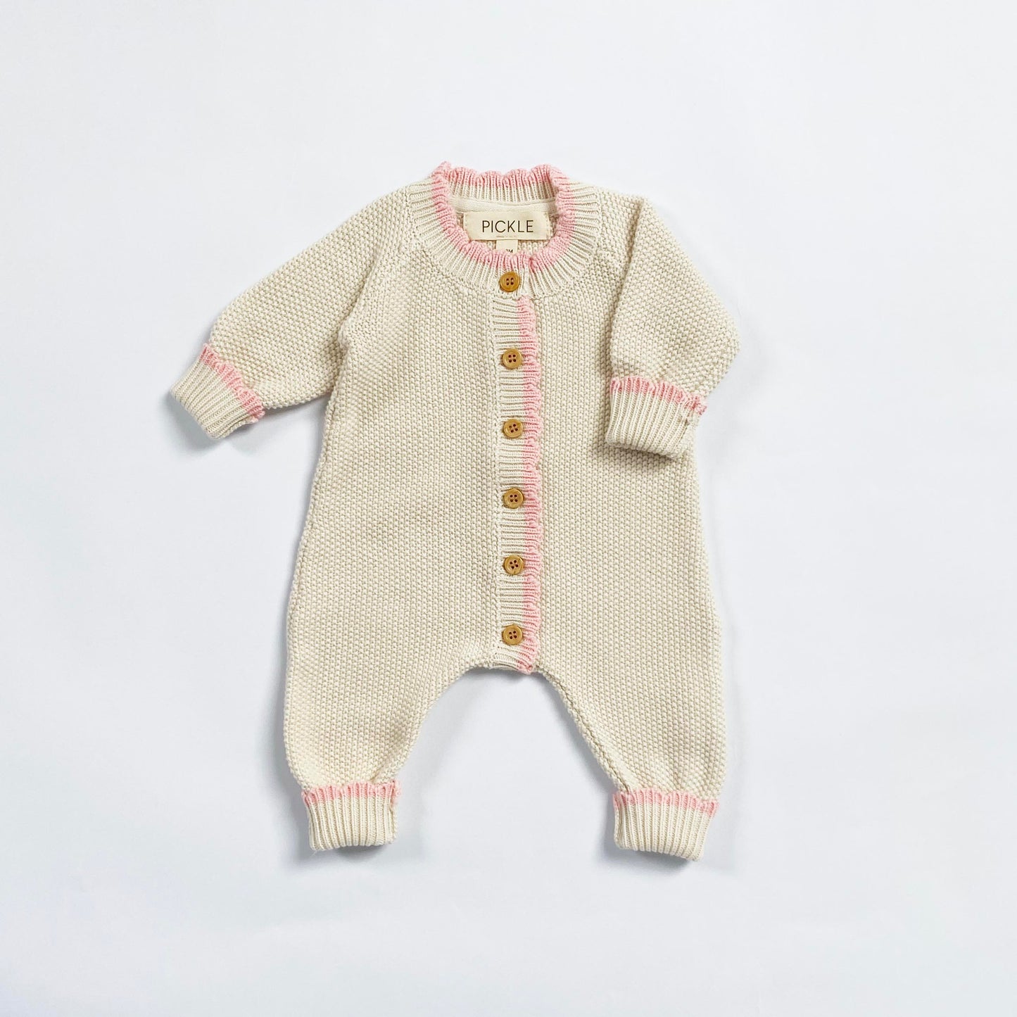 Organic Cotton Knitted Baby Romper