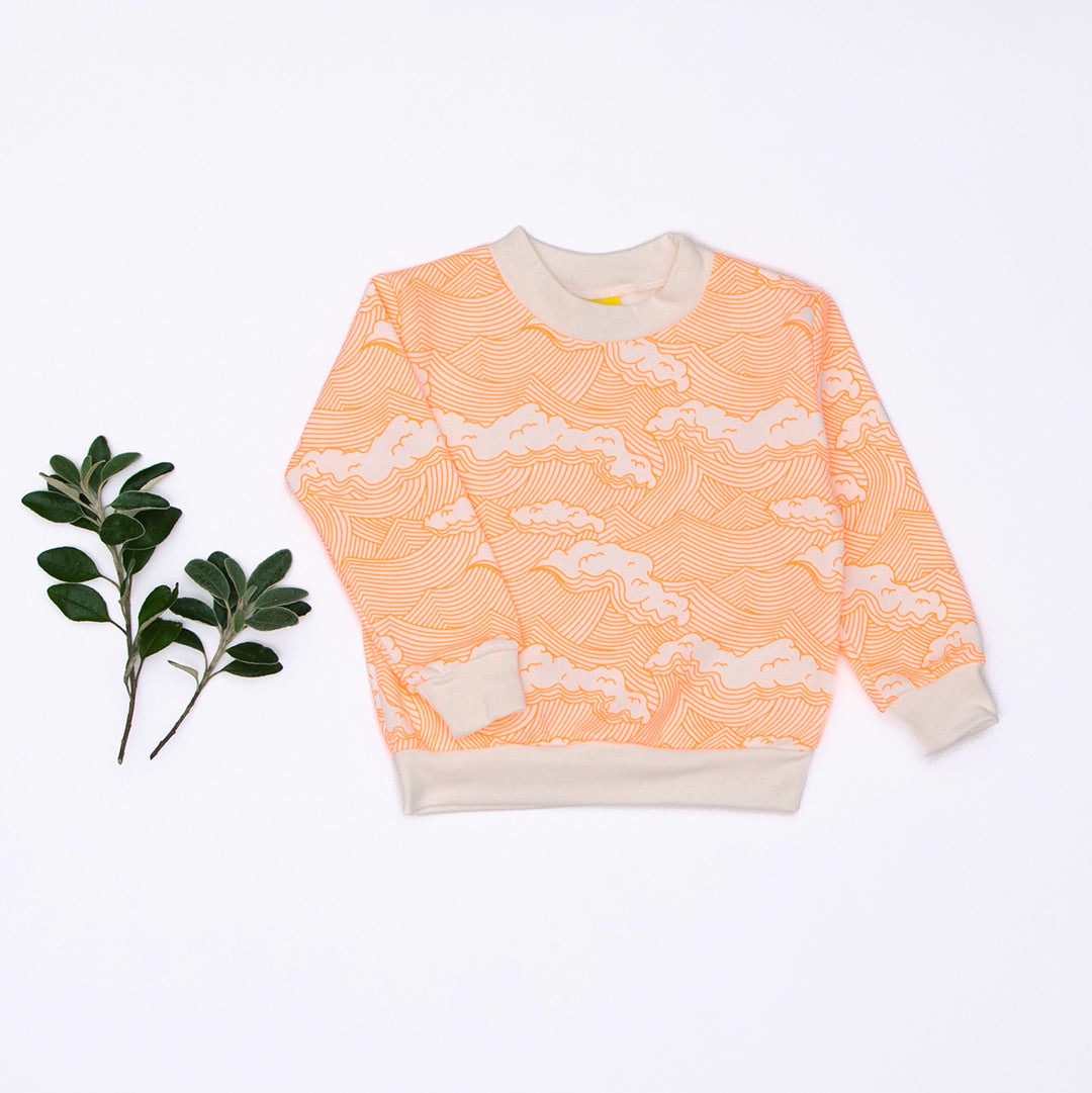 Neon Wave Sweatshirt from the baby and kids clothing collection at Pickle UK.