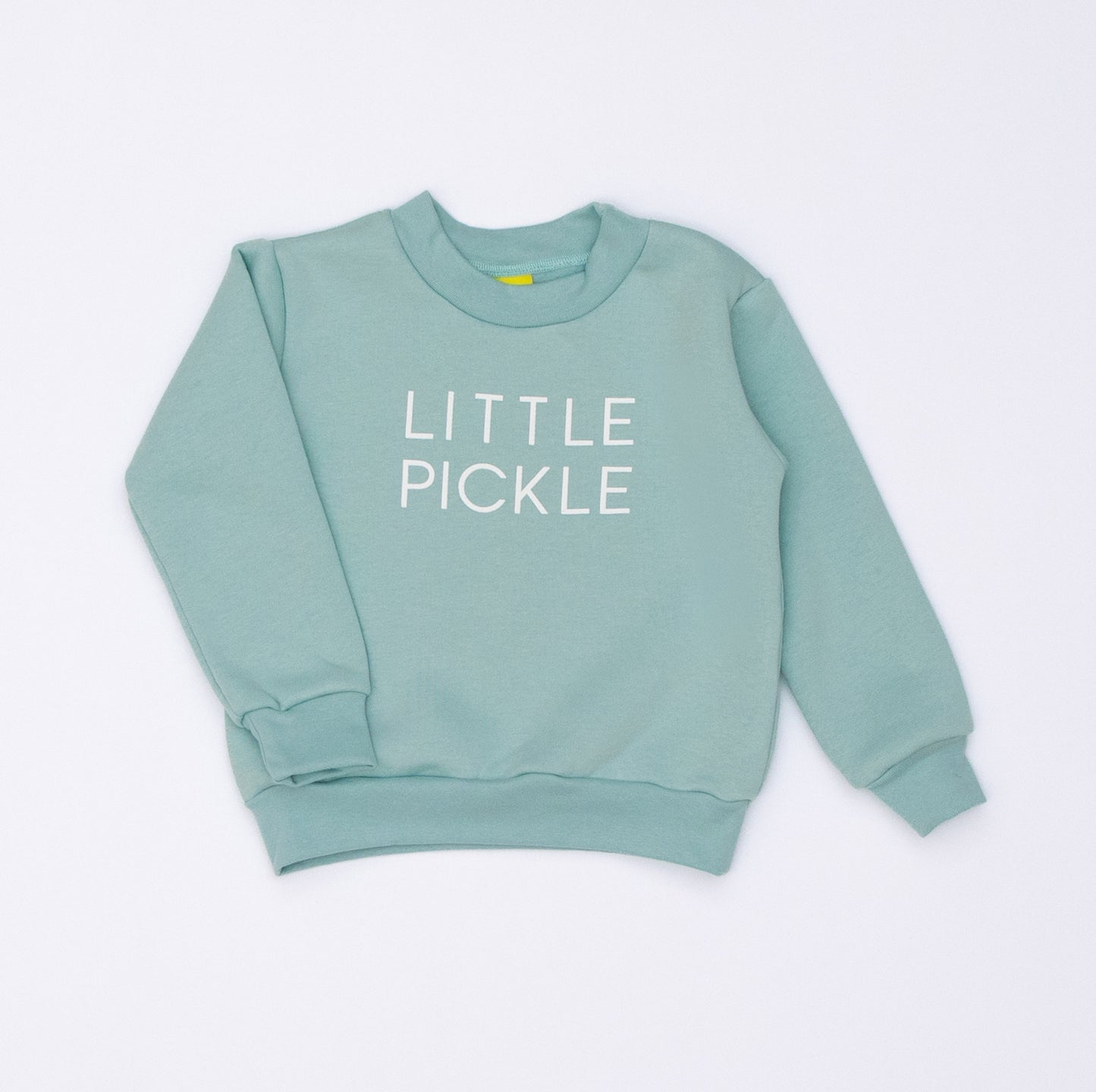 Sage Little Pickle Sweatshirt from the baby and kids clothing collection at Pickle UK.