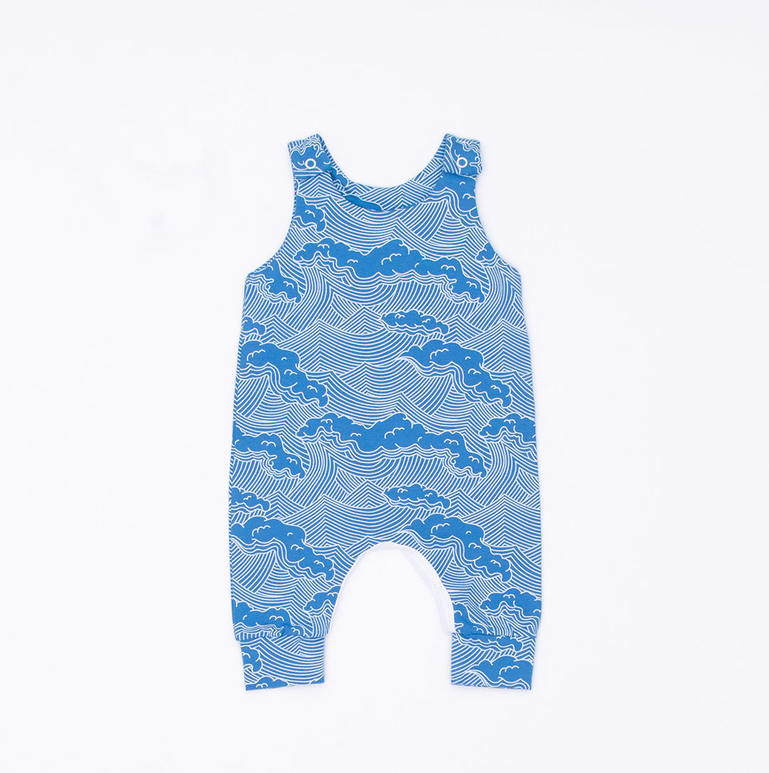 Wave Dungarees from the baby and kids clothing collection at Pickle UK.