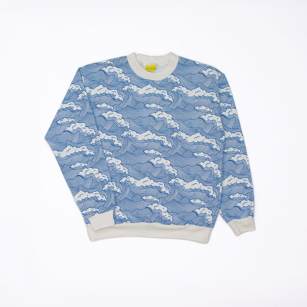 Unisex Adult Wave Sweatshirt from the baby and kids clothing collection at Pickle UK.