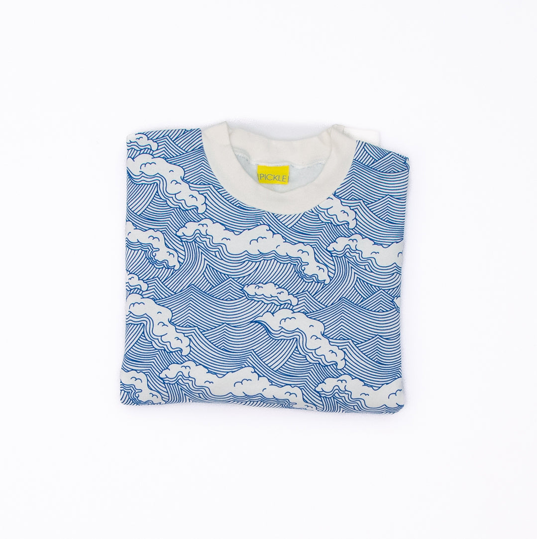 Unisex Adult Wave Sweatshirt from the baby and kids clothing collection at Pickle UK.