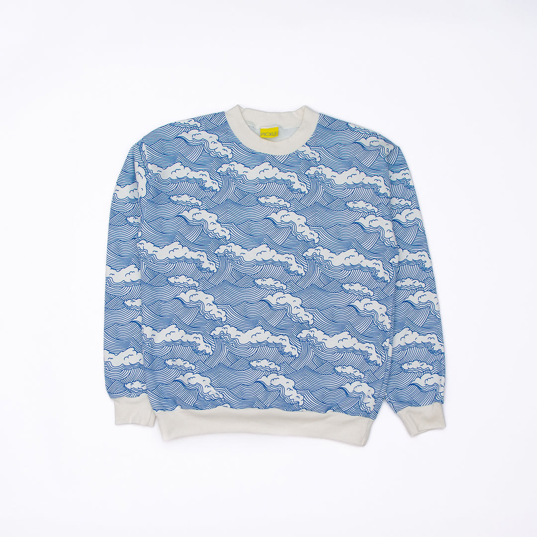 Unisex Adult Wave Sweatshirt from the baby and kids clothing collection at Pickle UK.
