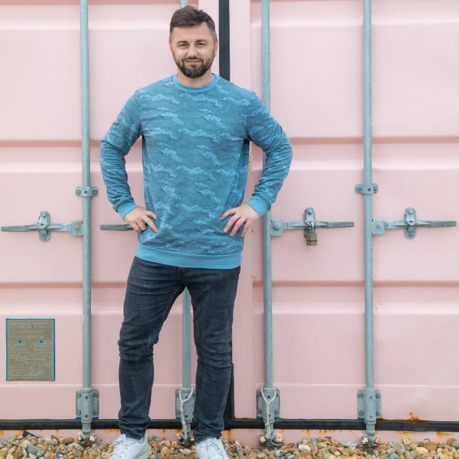 Blue Wave Adult Sweatshirt from the adult clothing collection at Pickle UK.