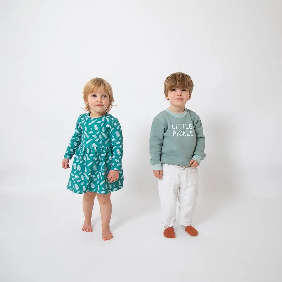 Leaf Dress from the baby and kids clothing collection at Pickle UK.