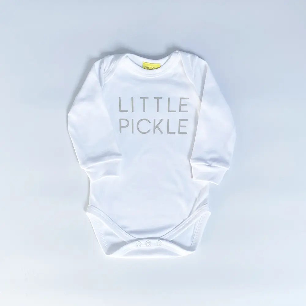 Little Pickle long sleeve bodysuit from the baby and kids clothing collection at Pickle UK.
