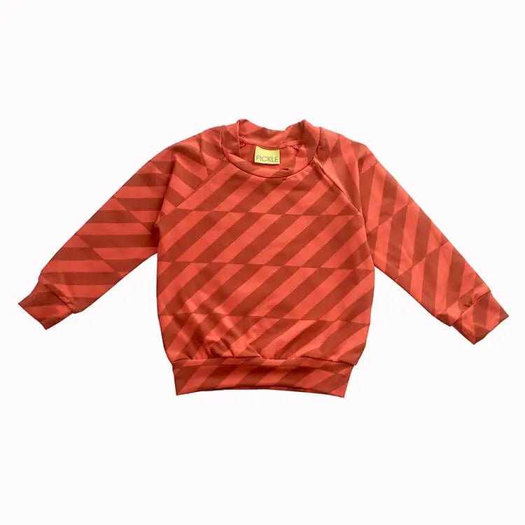 Orange Stripes Sweater from the baby and kids clothing collection at Pickle UK.