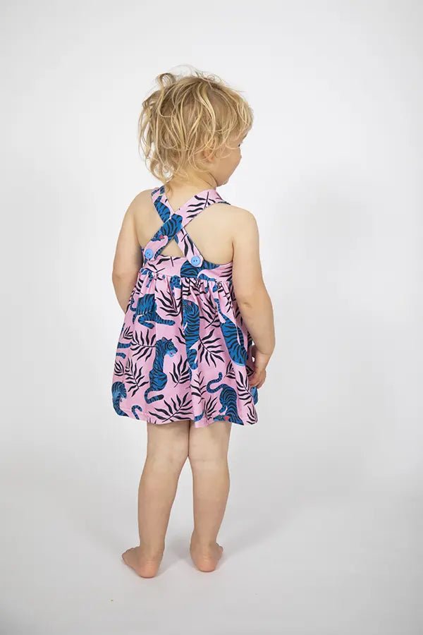 Tigers Print Summer Dress from the baby and kids clothing collection at Pickle UK.
