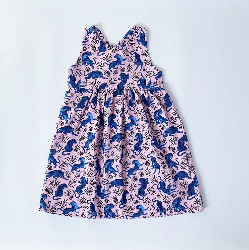Tigers Print Summer Dress from the baby and kids clothing collection at Pickle UK.