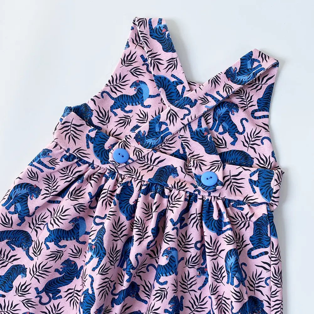 Tigers Print Summer Dress from the baby and kids clothing collection at Pickle UK.