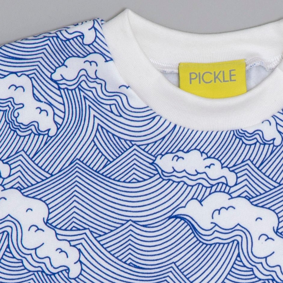 Women Wave Sweatshirt from the adult clothing collection at Pickle UK.