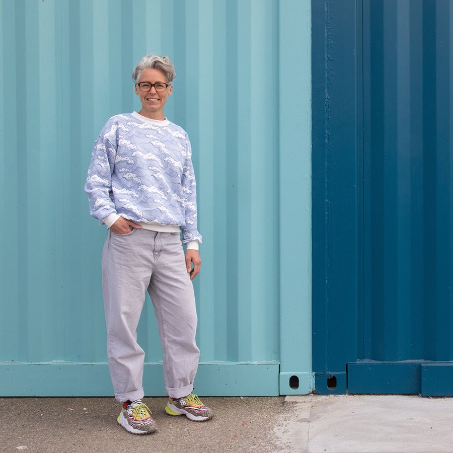 Women Wave Sweatshirt from the adult clothing collection at Pickle UK.