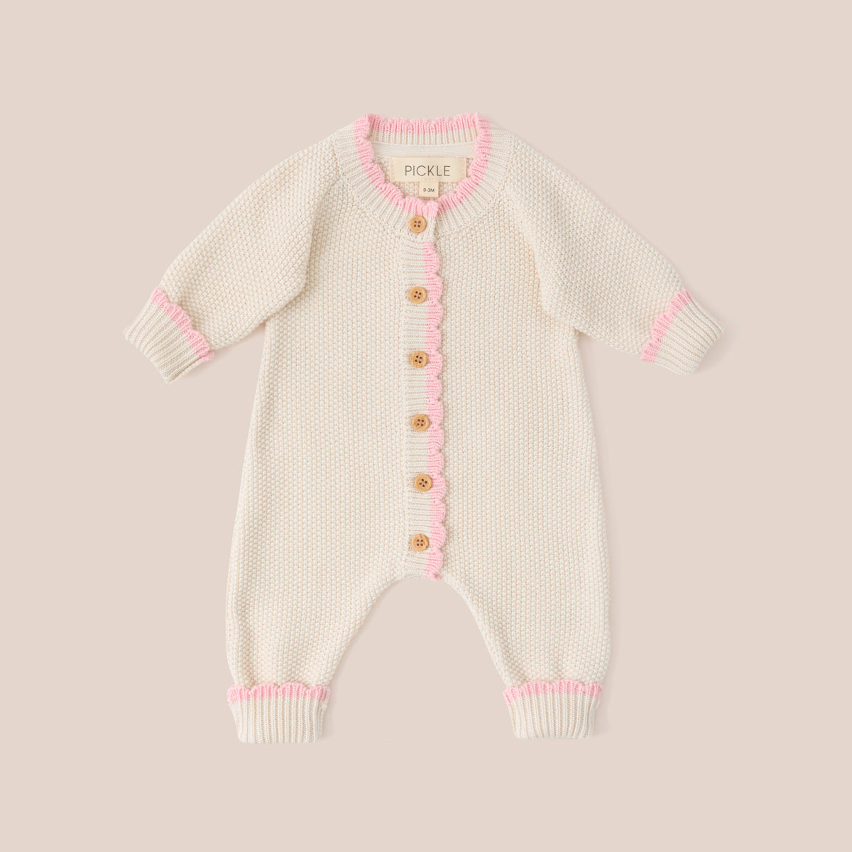 Organic Cotton Knitted Baby Romper