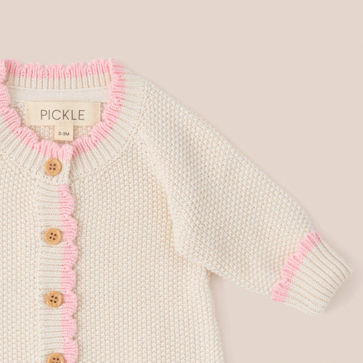 Organic Cotton Knitted Baby Romper