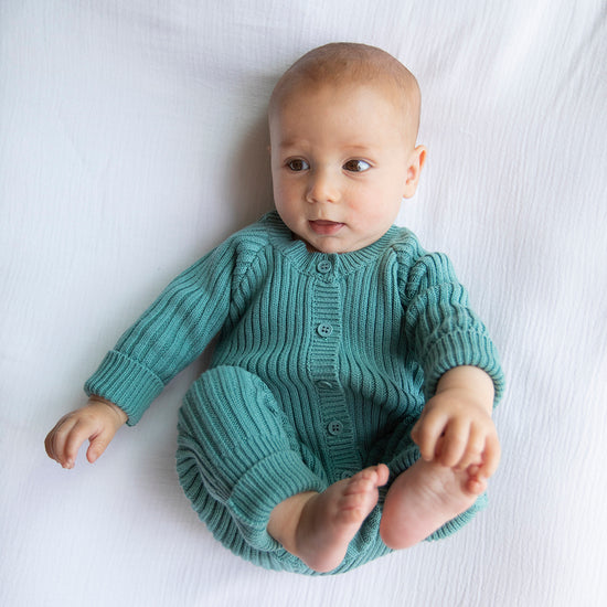 Organic Cotton Knitted Rib Romper