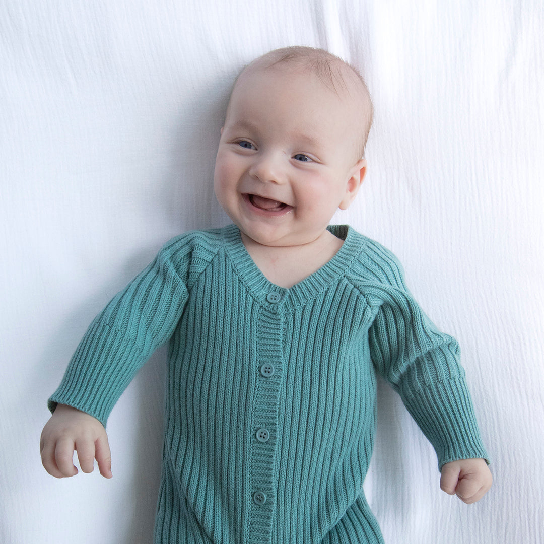 Organic Cotton Knitted Rib Romper