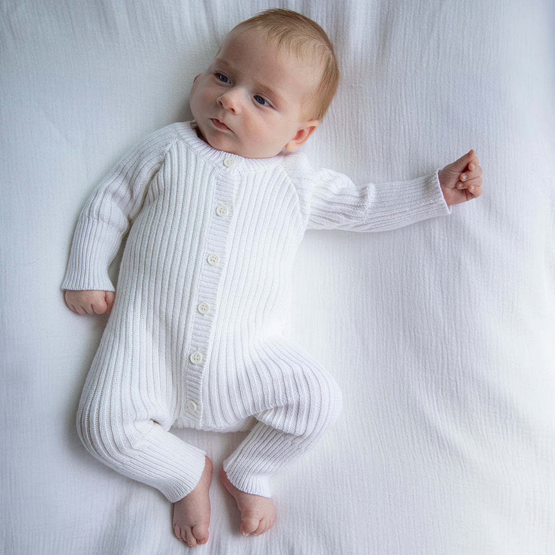 White Organic Cotton Romper