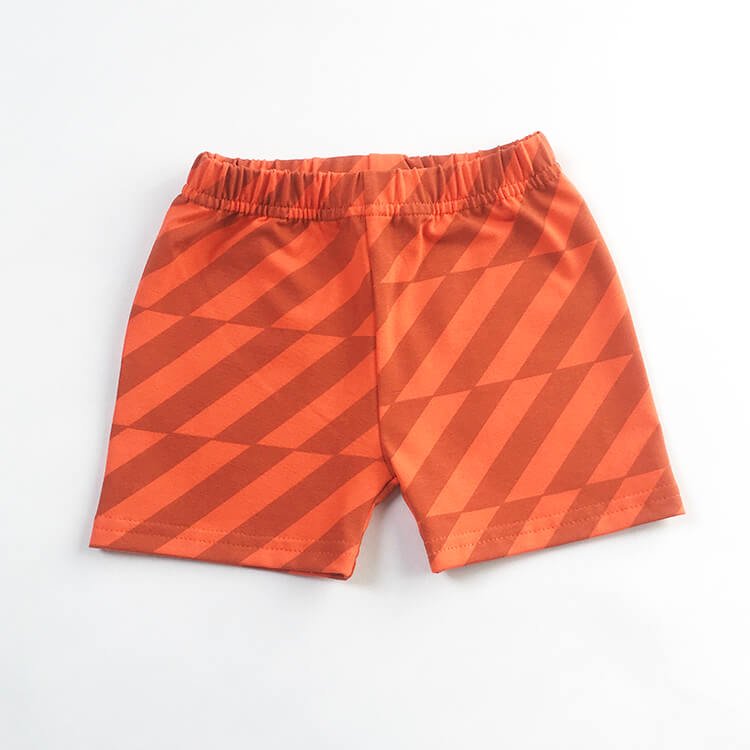 Kids Orange Stripes Shorts